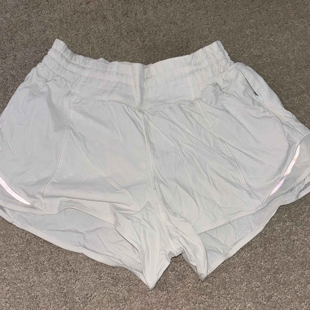 White lululemon shorts size 4
